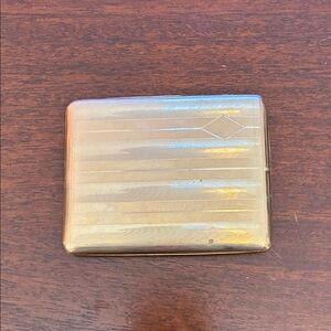 Vintage Gold-Tone Metal Cigarette Case